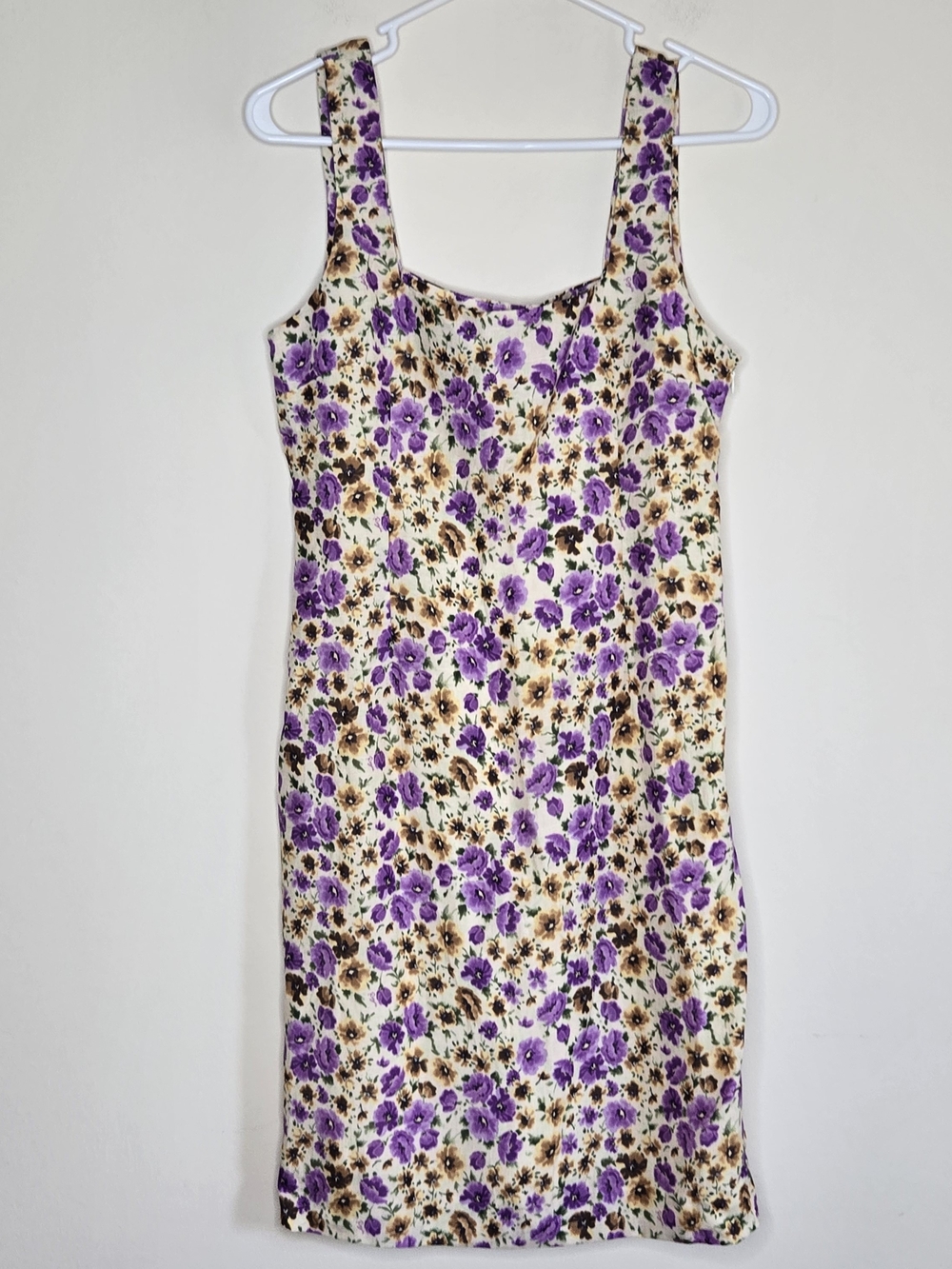 Rouje Paris Romaric Floral Lace Up Midi Dress Size 40 Purple French Girl Cottage